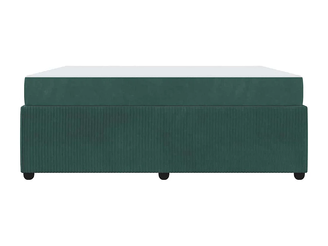Bedframe met matras met matras Donkergroen 180 x 200 cm Fluweel