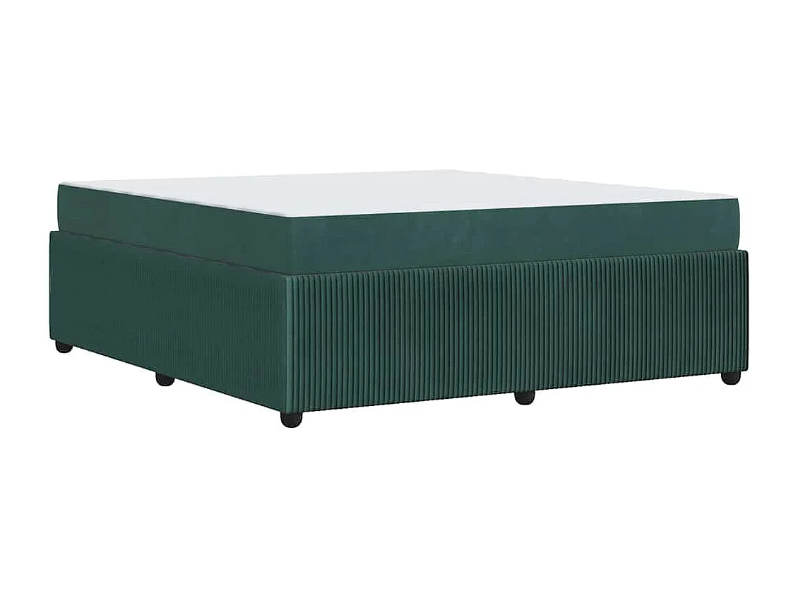 Bedframe met matras met matras Donkergroen 180 x 200 cm Fluweel