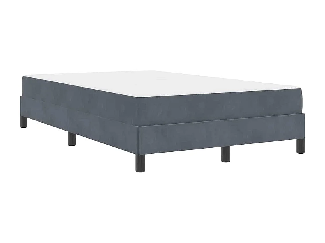 Cama box spring con colchón Gris oscuro 120 x 200 cm Terciopelo