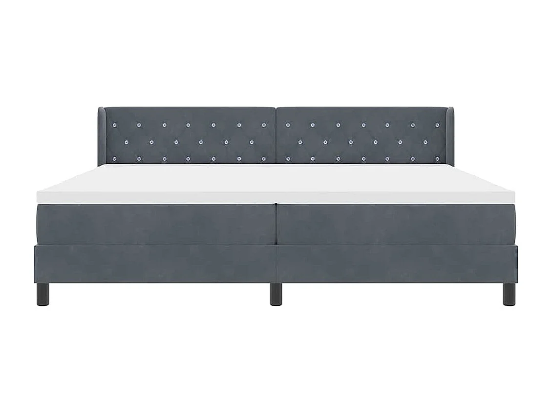 Cadre de lit avec matelas noir 100x200 cm en velours