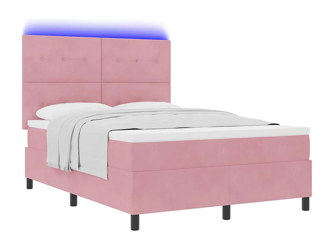 Cadre de lit avec matelas Rose 160 x 200 cm Velours