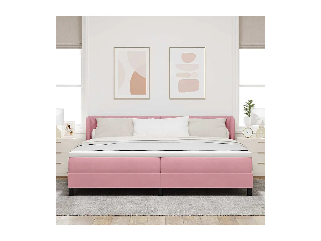 Cadre de lit avec matelas gris foncé 80x200 cm en velours