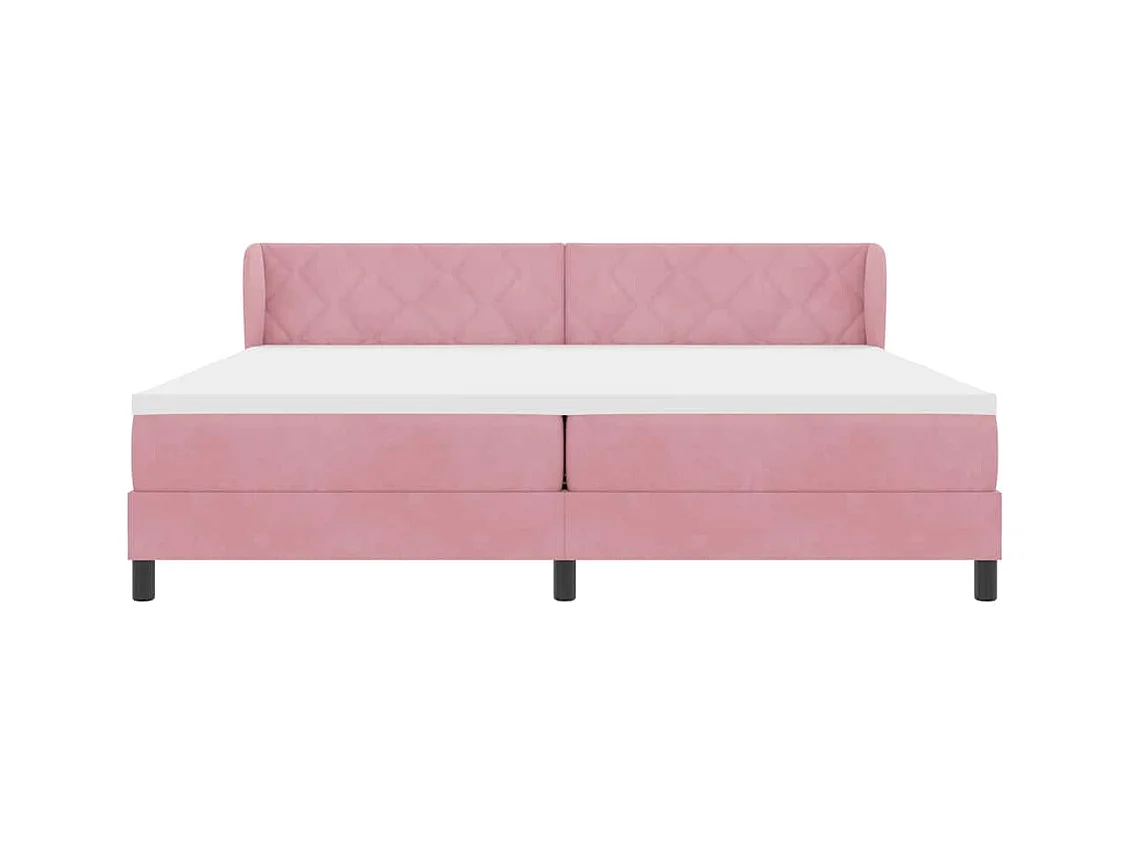 Cadre de lit avec matelas gris foncé 80x200 cm en velours