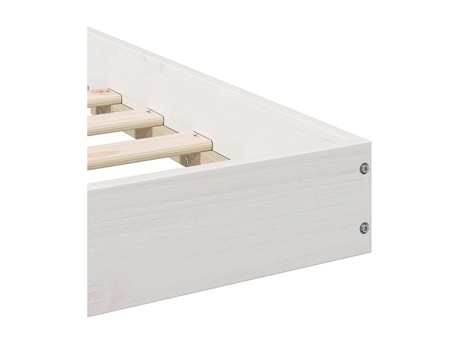 Bedframe Wit 160 x 210 cm Massief grenenhout