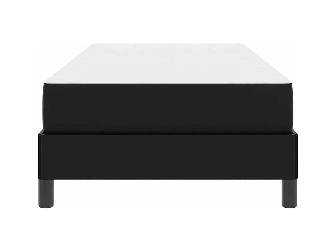 Cadre de lit avec matelas Noir 90 x 200 cm Faux cuir