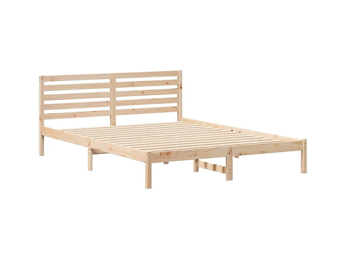 Cadre de lit Marron 160 x 210 cm Bois massif en pin