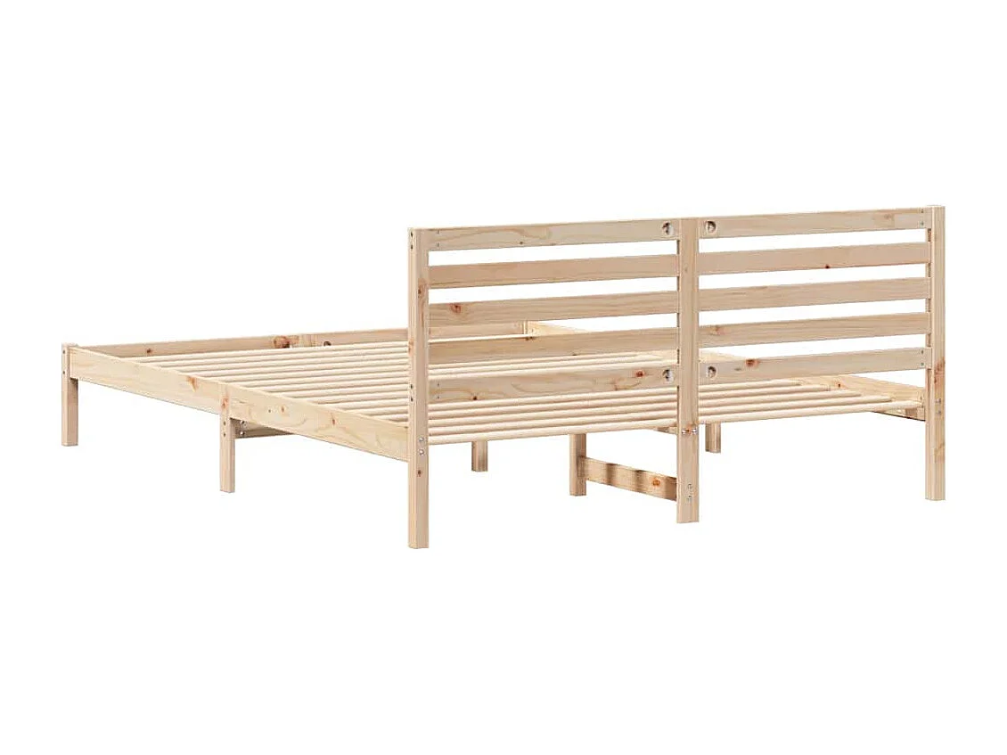 Cadre de lit Marron 160 x 210 cm Bois massif en pin