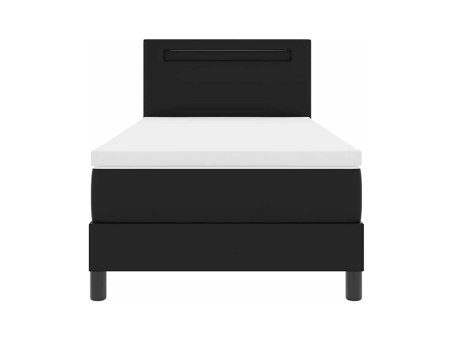 Estructura de cama con colchón con colchón Negro 90 x 190 cm