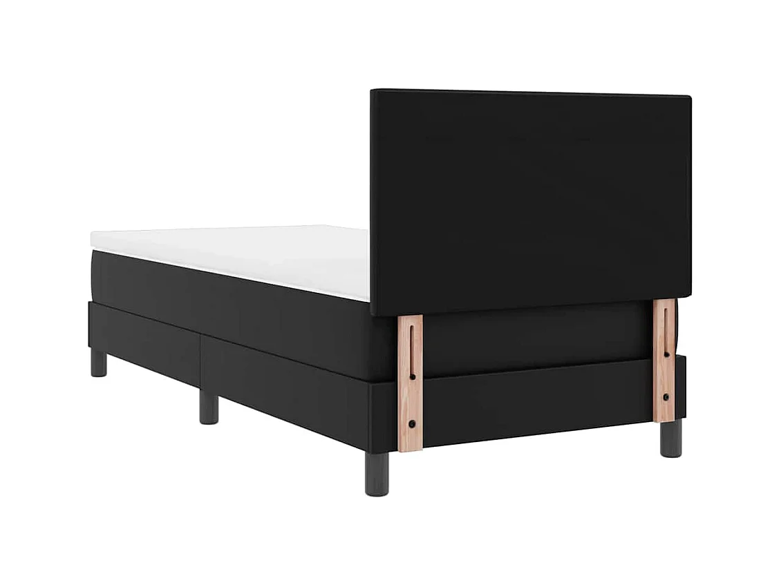 Estructura de cama con colchón con colchón Negro 90 x 190 cm
