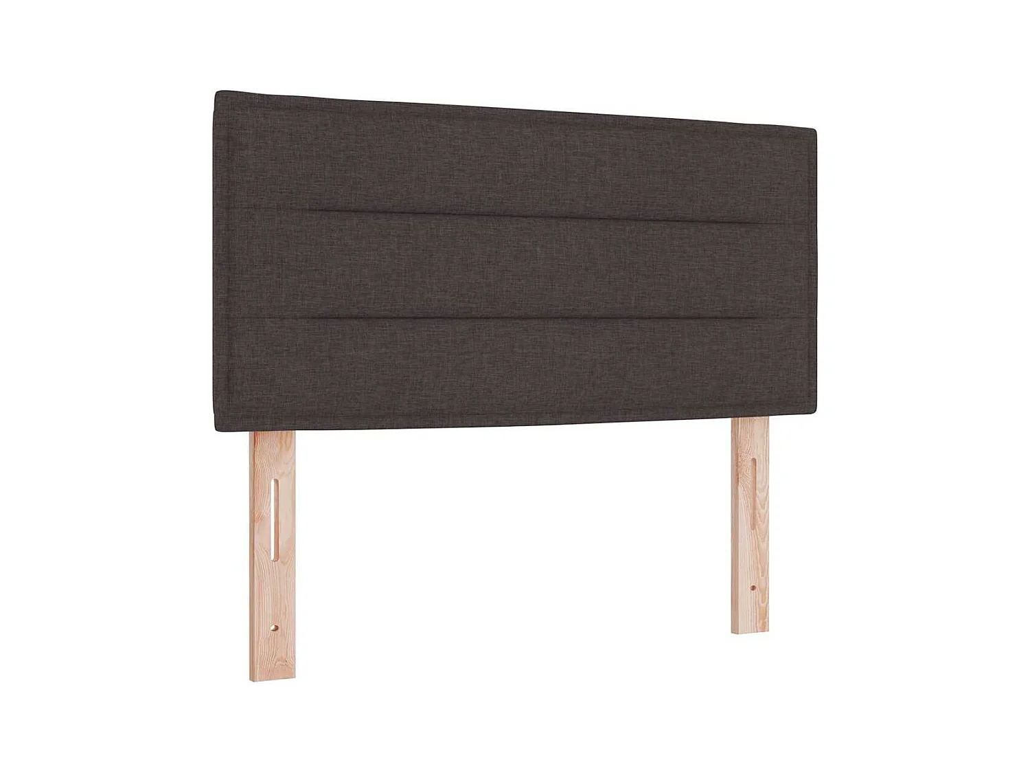 Cadre de lit avec matelas Marron foncé 90 x 190 cm tissu