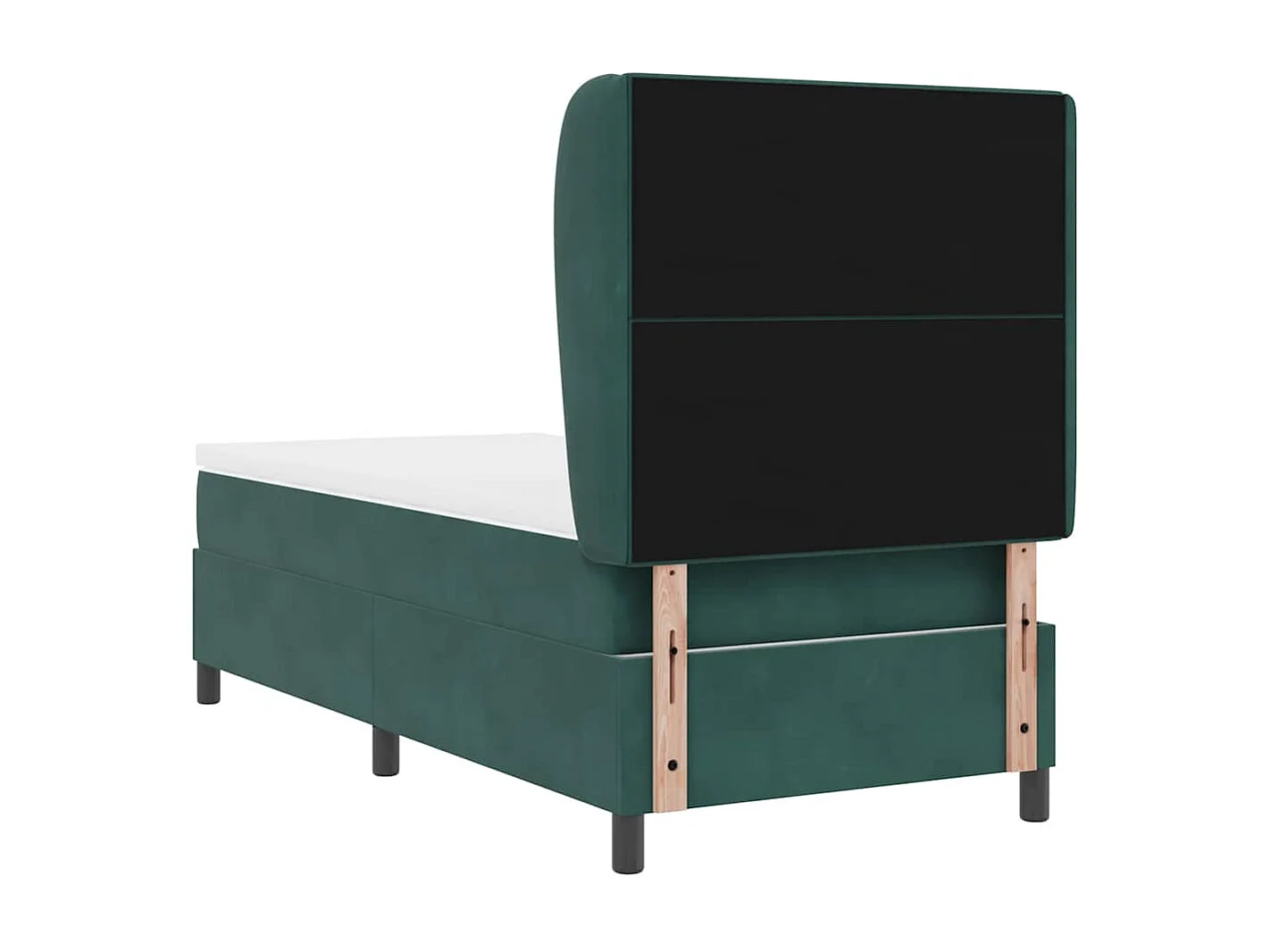 Cama tipo Box Spring Verde oscuro 90 x 190 cm Terciopelo