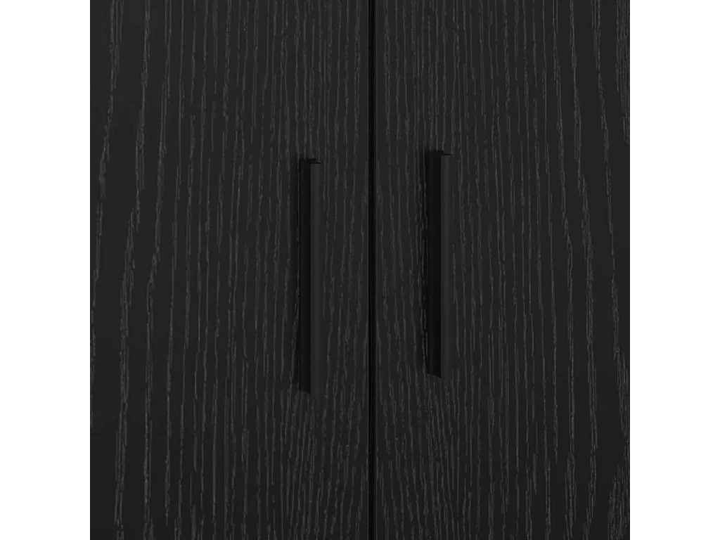 Opbergbedframe met opslag Zwart eiken 75 x 190 cm Bewerkt hout