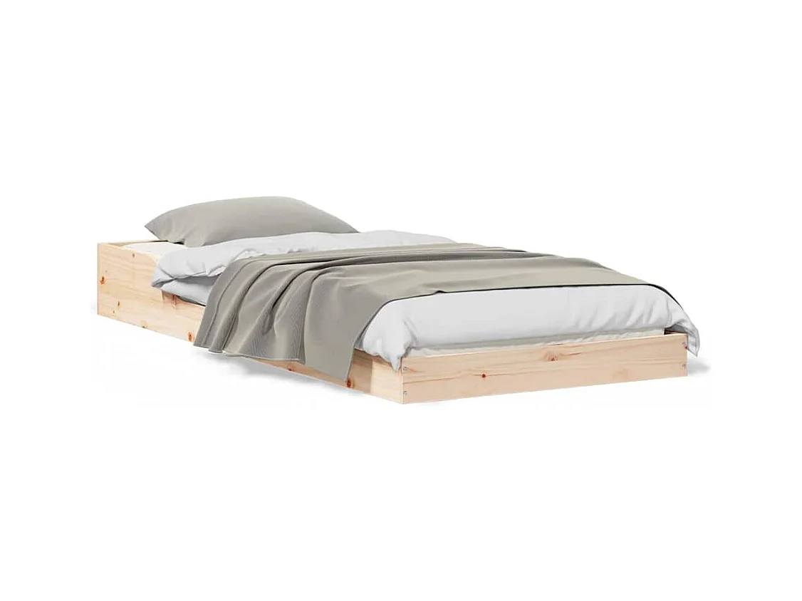 Estrutura da Cama Castanho 90 x 210 cm Madeira de pinho maciça