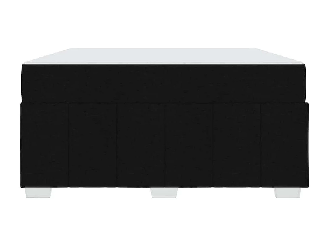 Cadre de lit avec matelas Noir 140 x 200 cm tissu