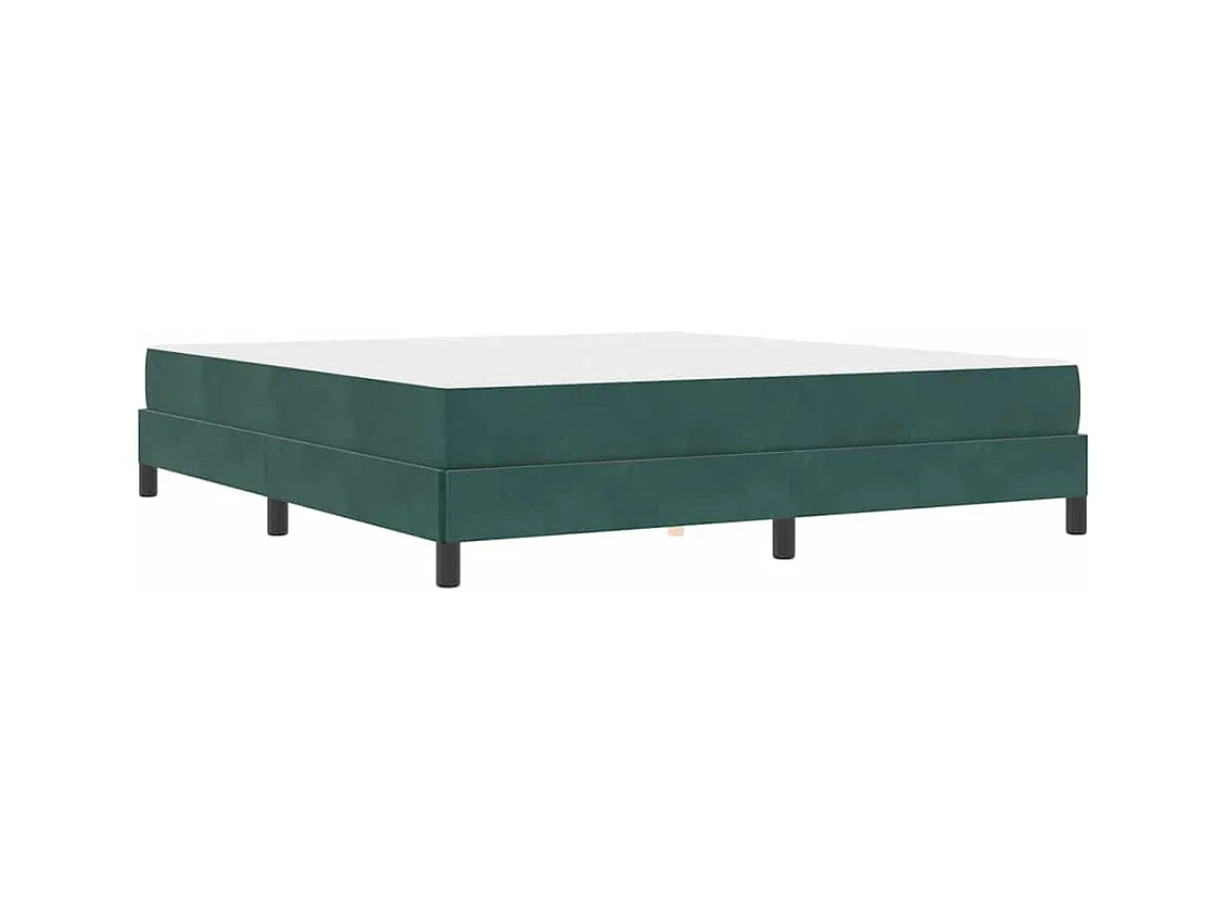 Cama box spring con colchón Verde oscuro 180 x 200 cm