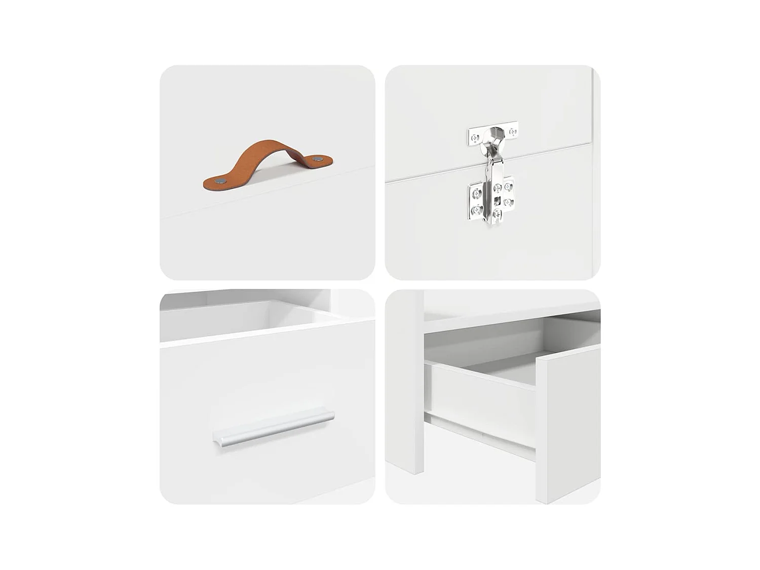 Cadre de lit avec rangement avec tête de lit Blanc 120 x 200 cm