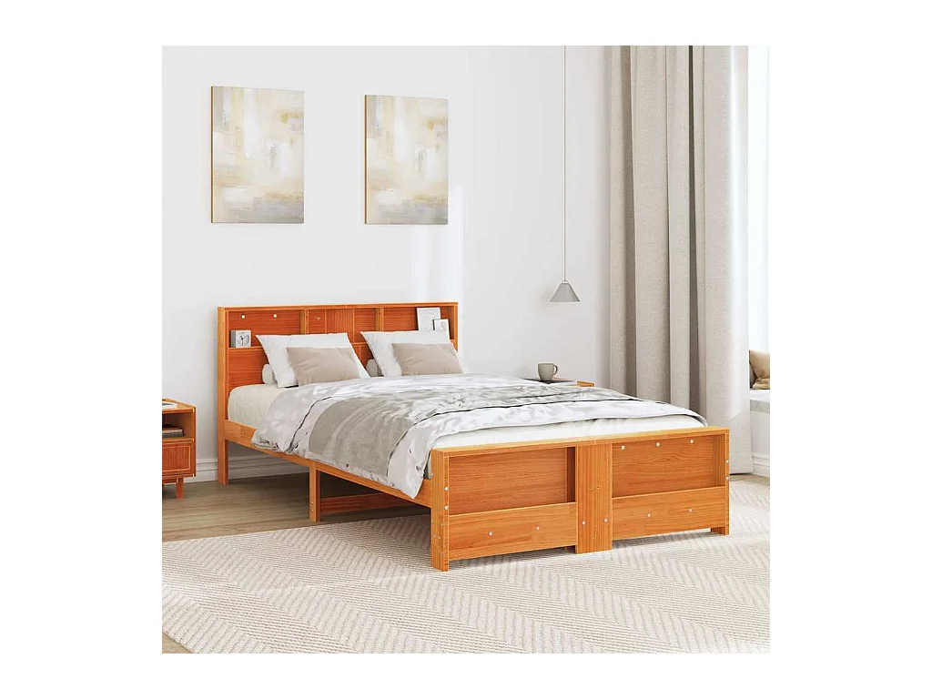 Bedframe Wasbruin 120 x 190 cm Massief grenenhout