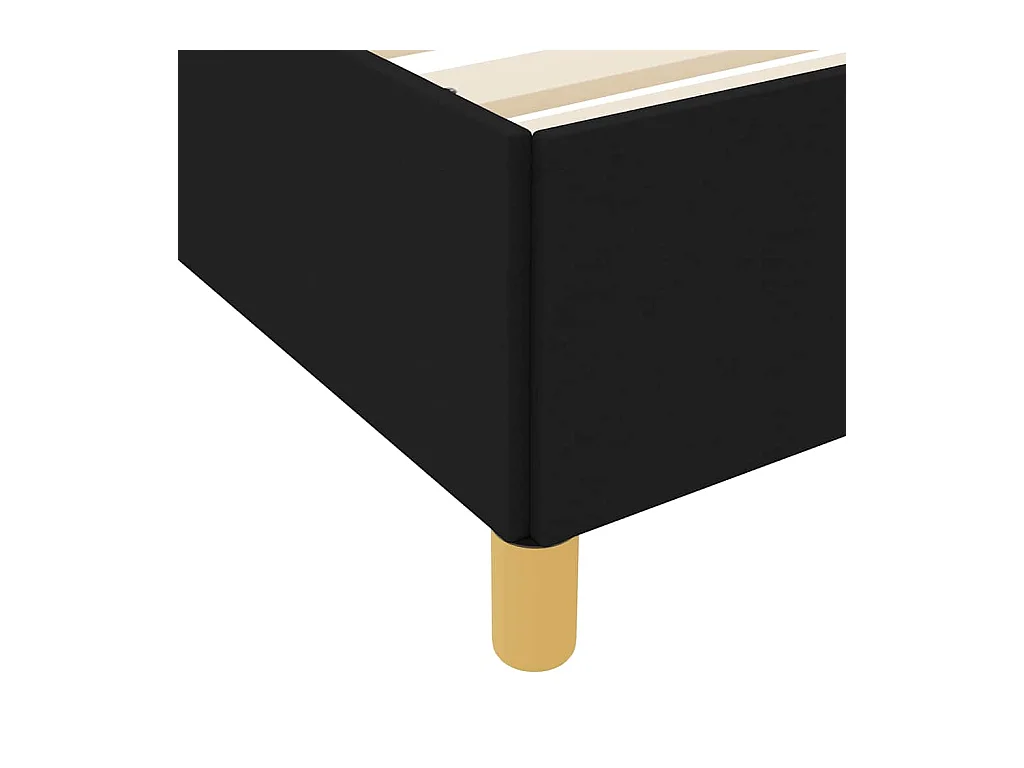 Cadre de lit Noir et blanc et noir 200 x 200 cm tissu