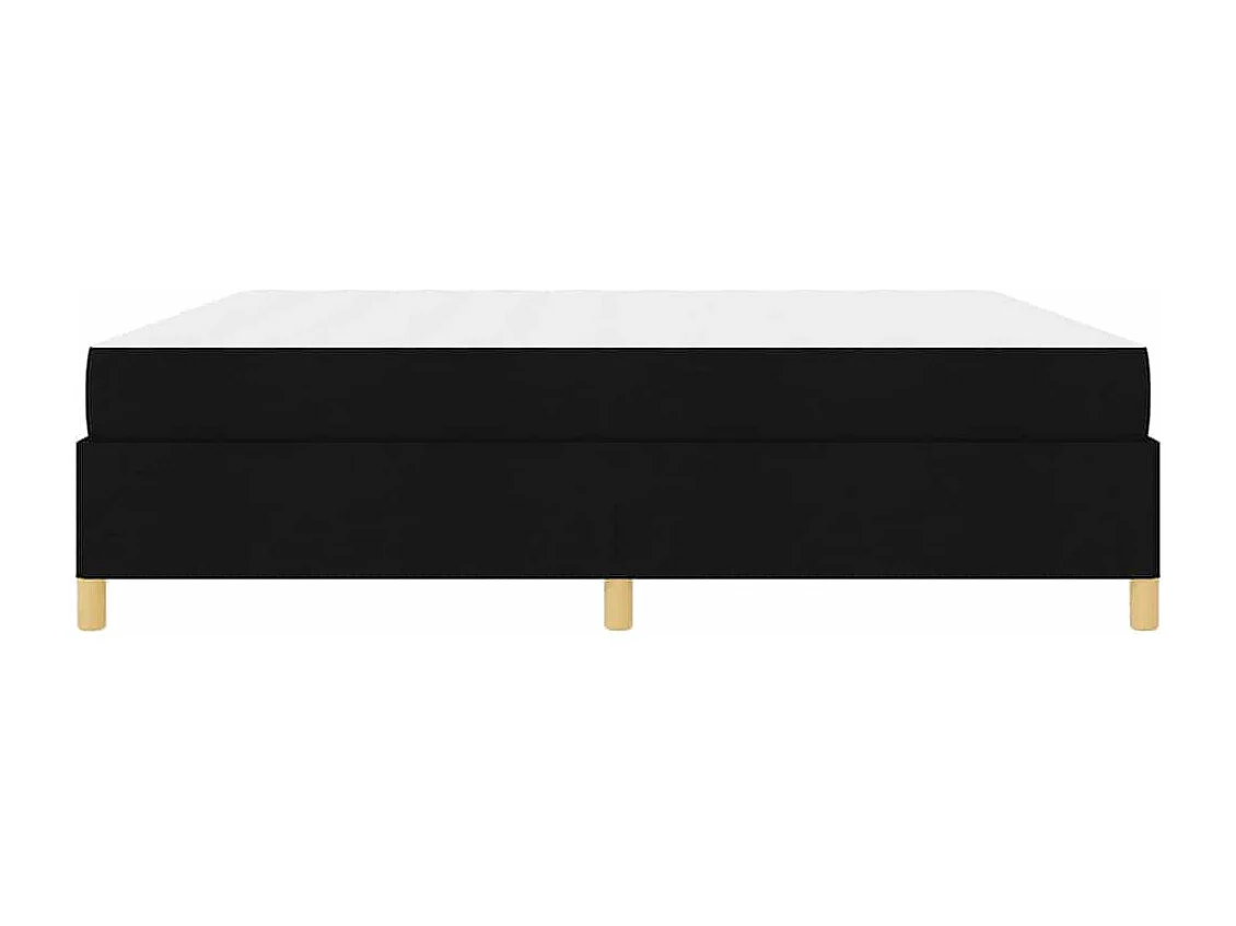 Cama tipo Box Spring Negro y Blanco y Negro 200 x 200 cm tela