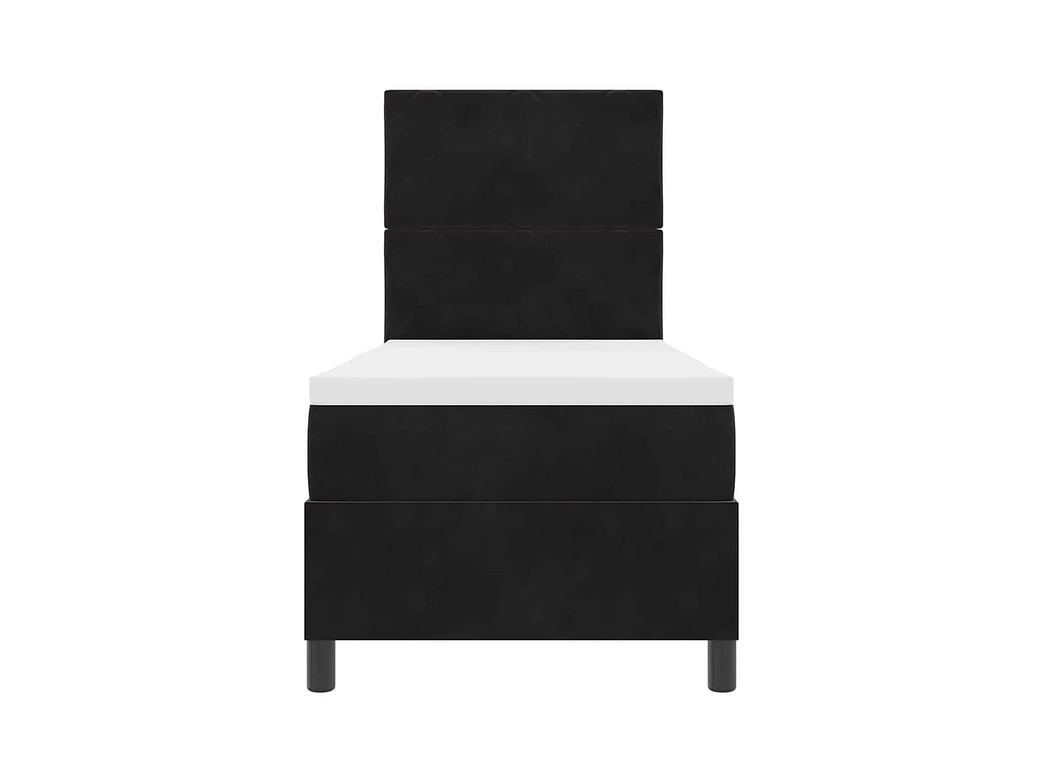 Cadre de lit avec matelas Noir 80 x 200 cm Velours