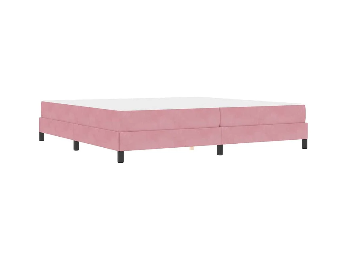 Cadre de lit avec matelas Rose 200 x 200 cm Velours