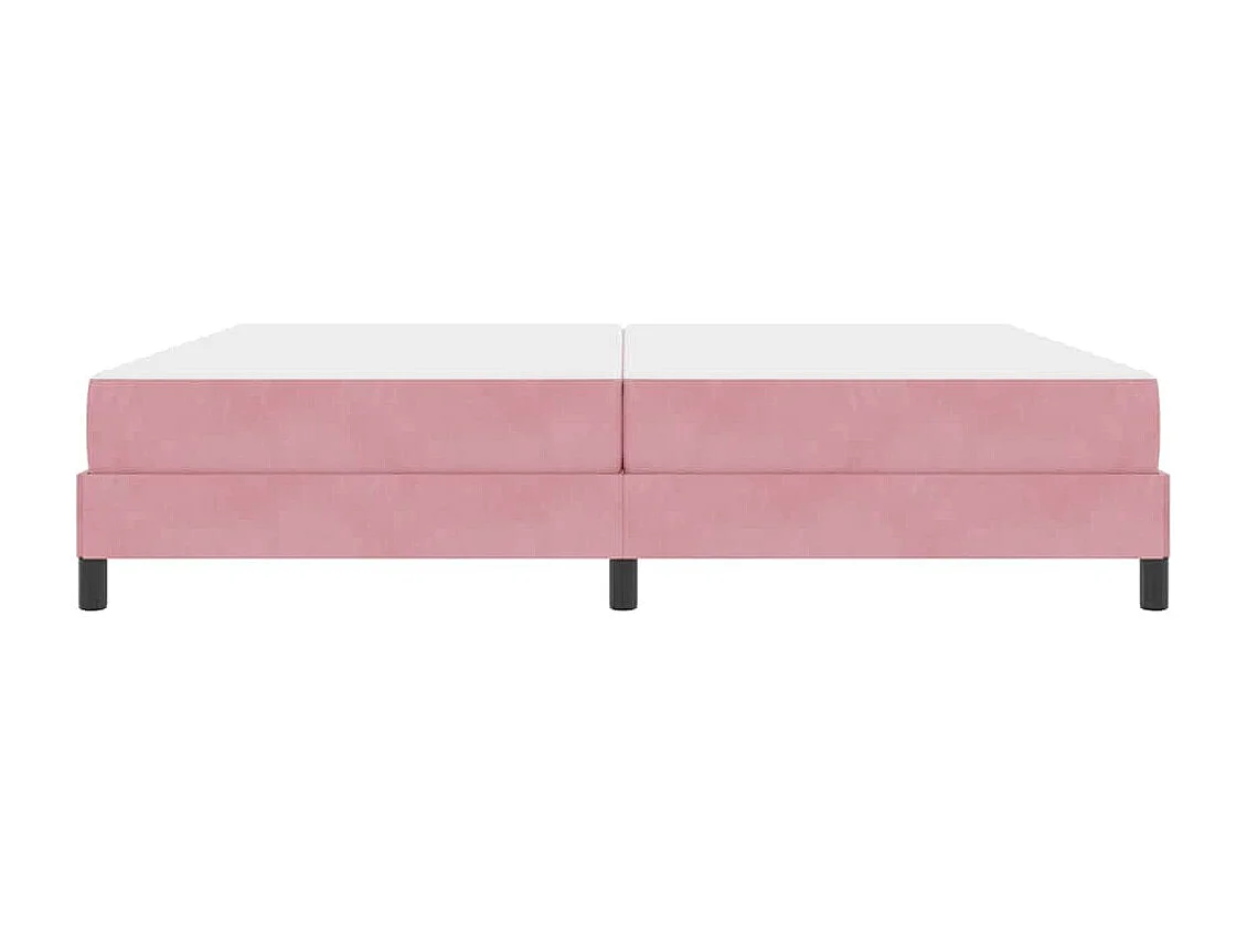 Cadre de lit avec matelas Rose 200 x 200 cm Velours
