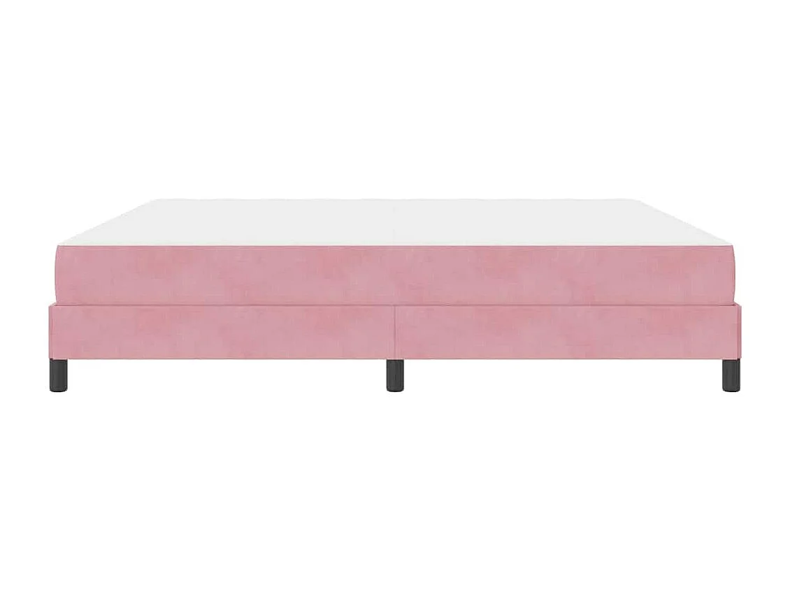Cadre de lit avec matelas Rose 200 x 200 cm Velours