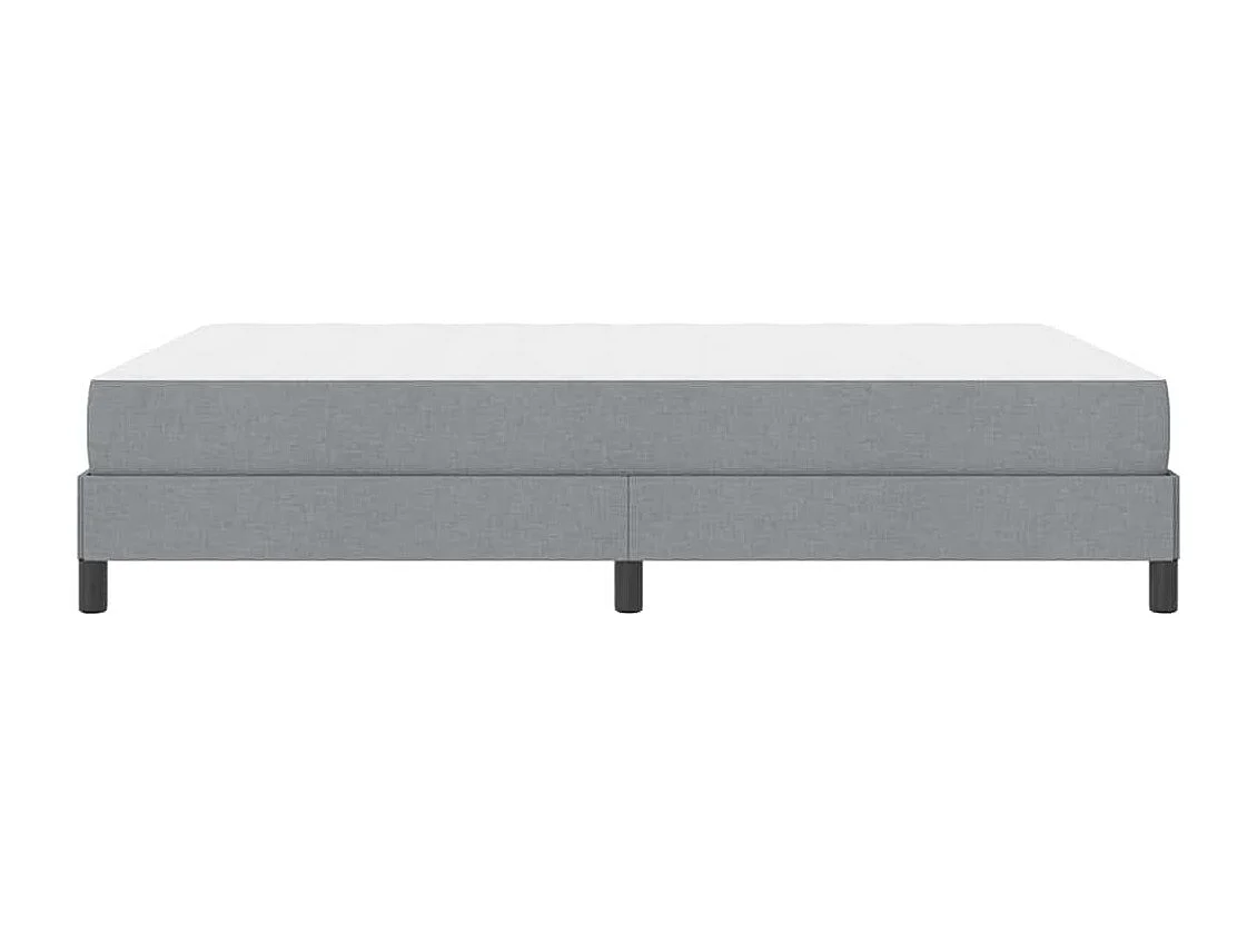 Cama tipo Box Spring con colchón Gris claro 160 x 200 cm tela
