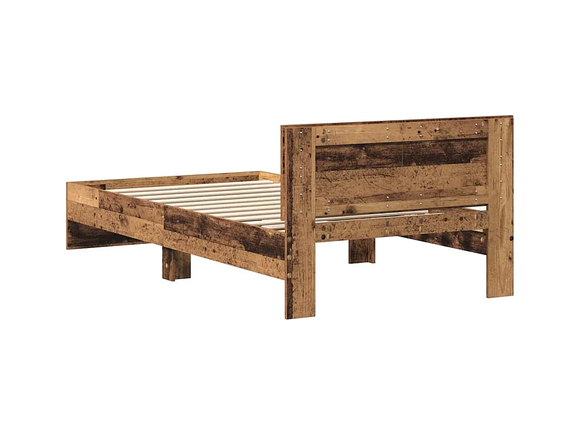 Estrutura de Cama com Cabeceira Madeira Antiga 100 x 200 cm