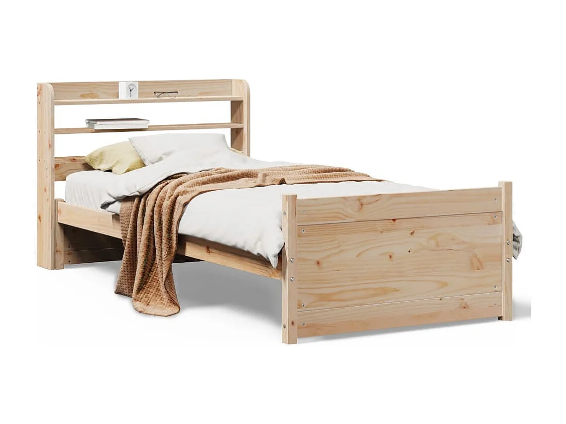 Cadre de lit avec tête de lit sans matelas 100x200 cm