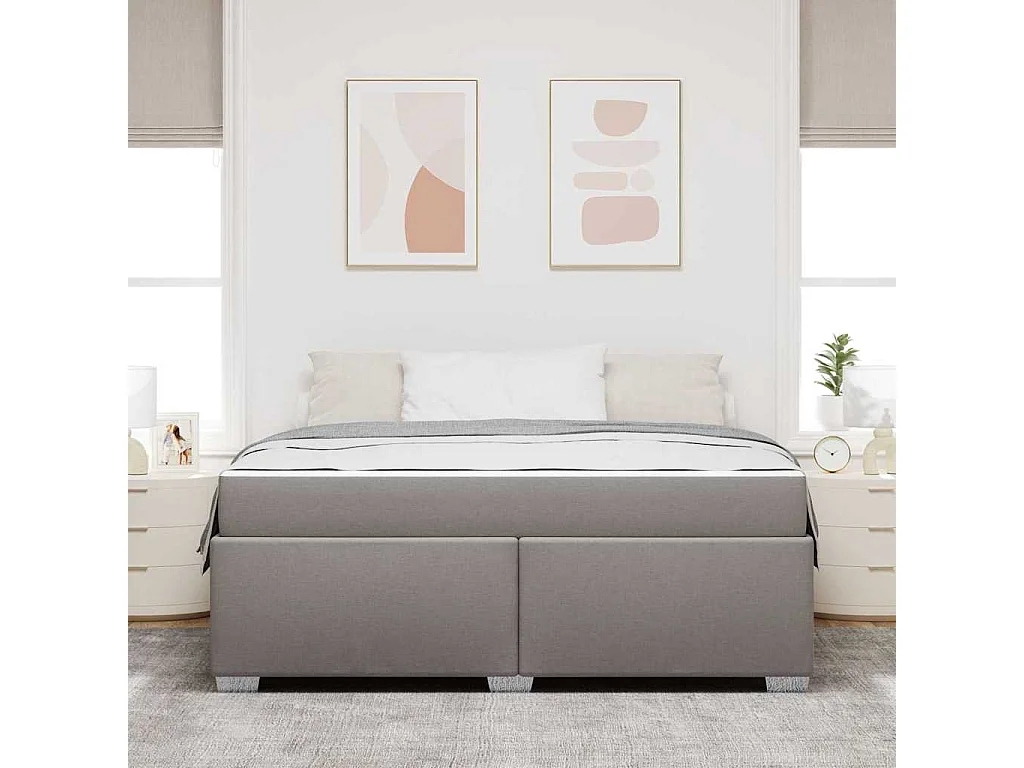 Estructura de cama Taupé 180 x 200 cm tela