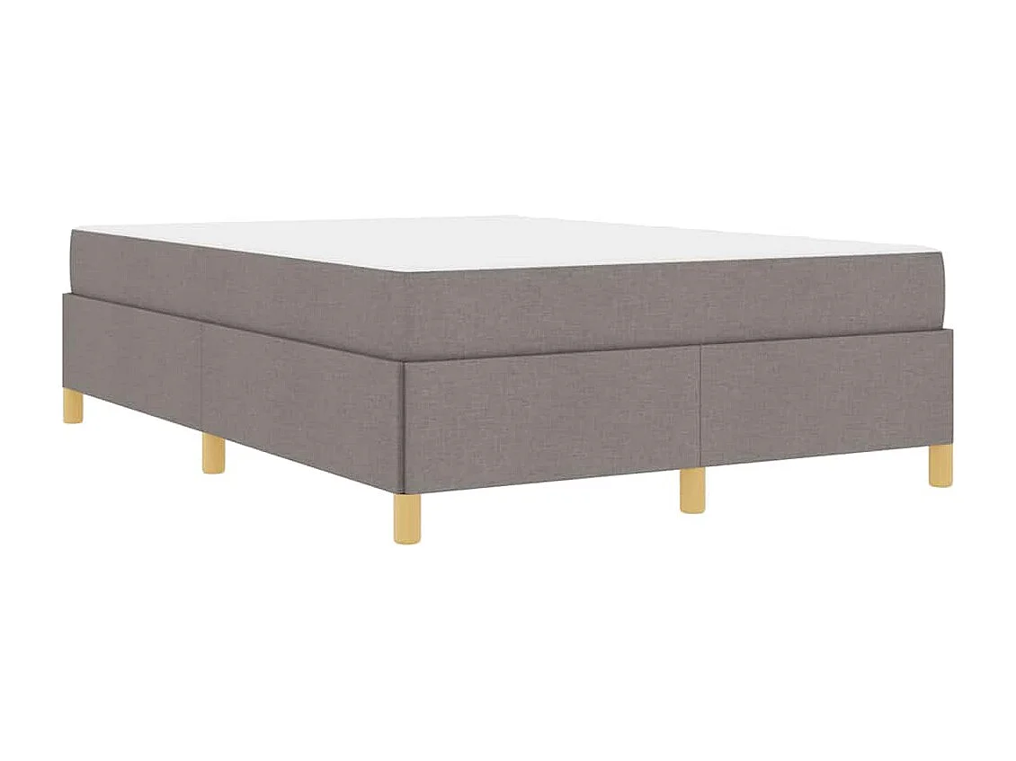 Cama Box com colchão Taupe e Branco 140 x 190 cm tecido