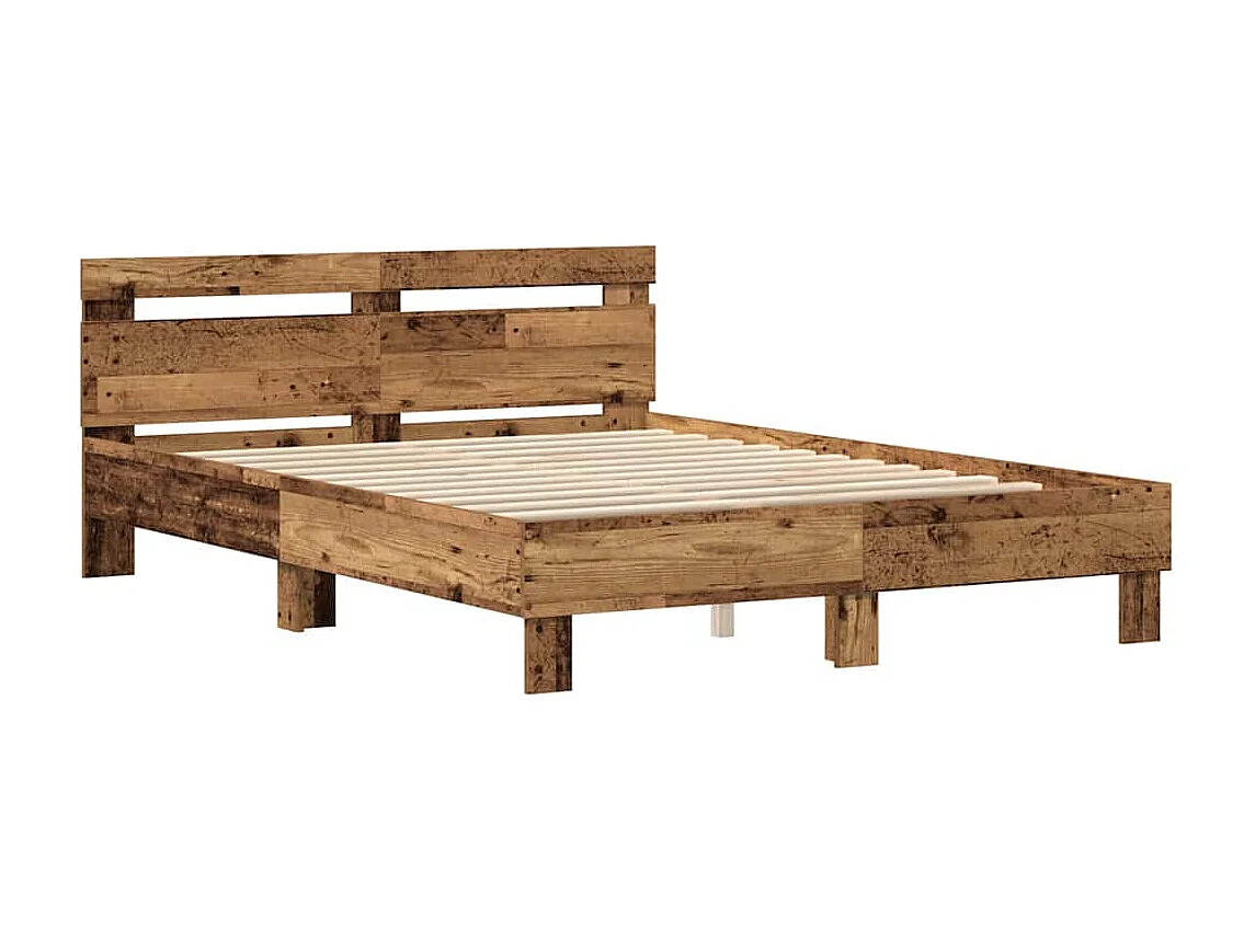 Cadre de lit Bois ancien 140 x 190 cm Bois d'ingénierie