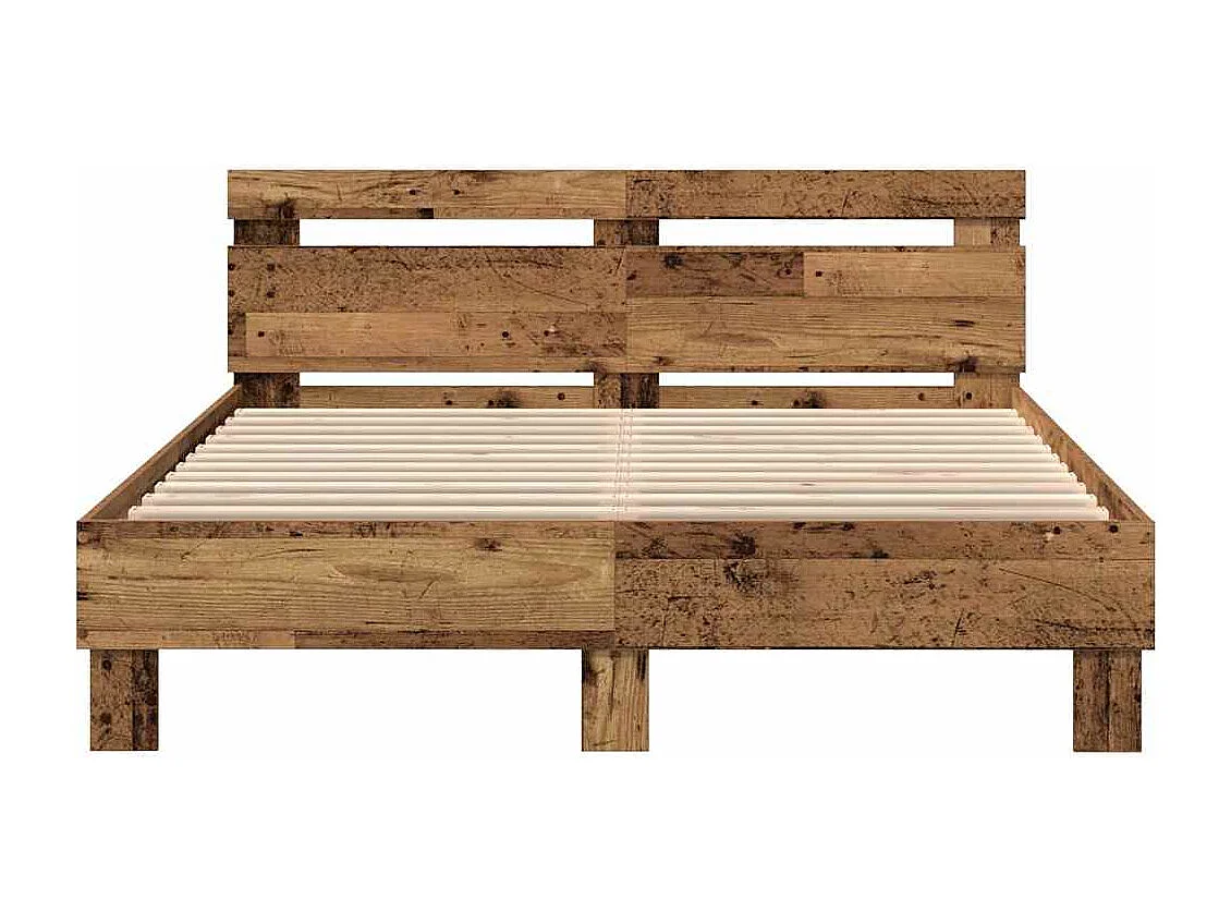 Cadre de lit Bois ancien 140 x 190 cm Bois d'ingénierie