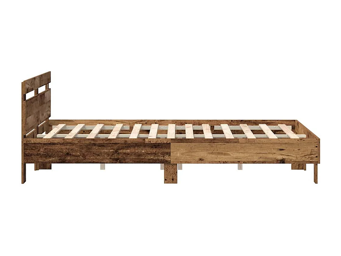 Cadre de lit Bois ancien 140 x 190 cm Bois d'ingénierie