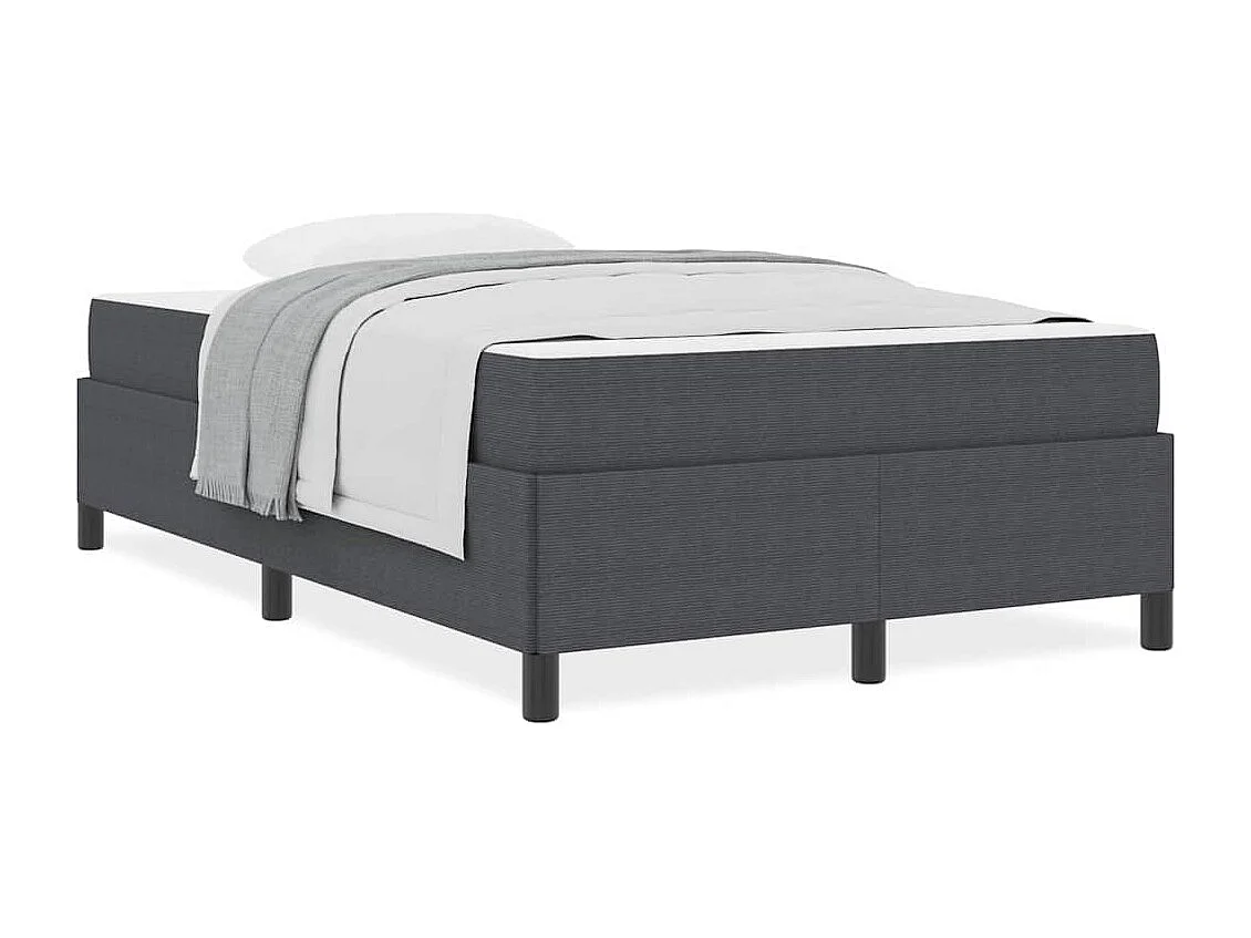Estructura de cama Gris oscuro 120 x 200 cm Telas de pana