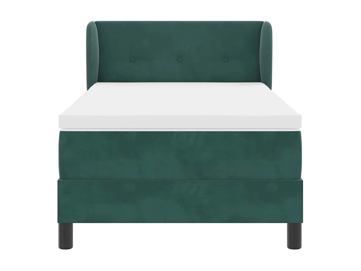 Cama con Somier y Colchón Gris Oscuro 80x200 cm Terciopelo