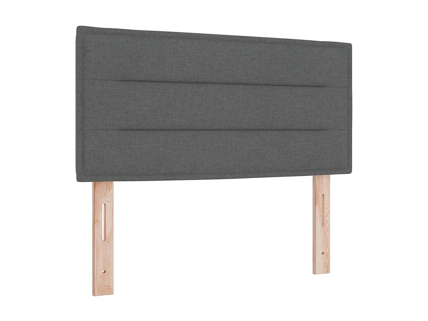 Cama con somier y colchón Crema 90x200 cm Fabric Gris oscuro