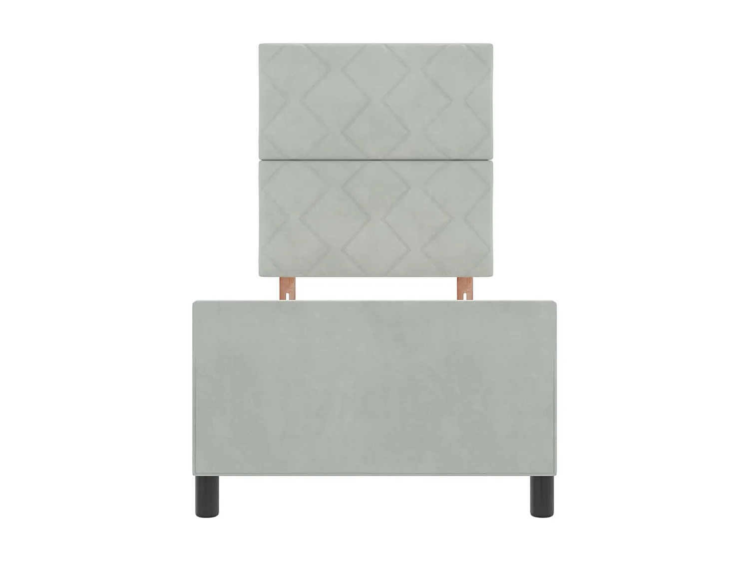 Estrutura da Cama Cinzento-claro 80 x 200 cm Veludo