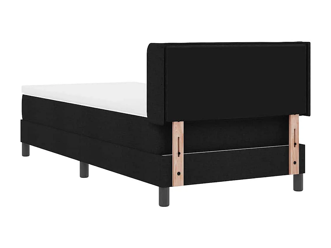 Cadre de lit avec matelas avec matelas Noir 90 x 200 cm