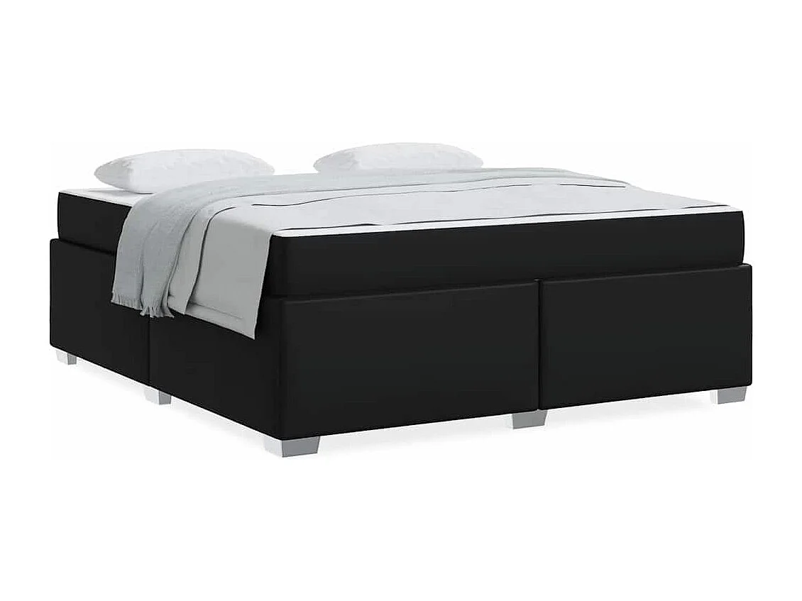 Cadre de lit Noir 180 x 200 cm Faux cuir