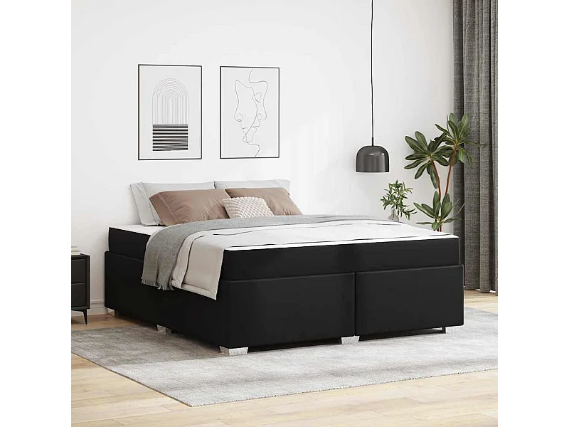 Cadre de lit Noir 180 x 200 cm Faux cuir