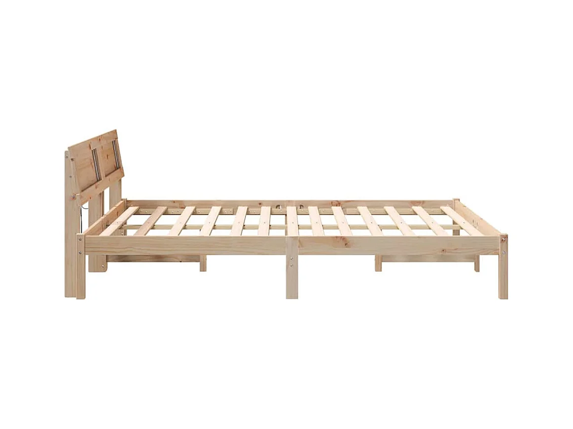 Cadre de lit Marron 160 x 200 cm Bois massif en pin