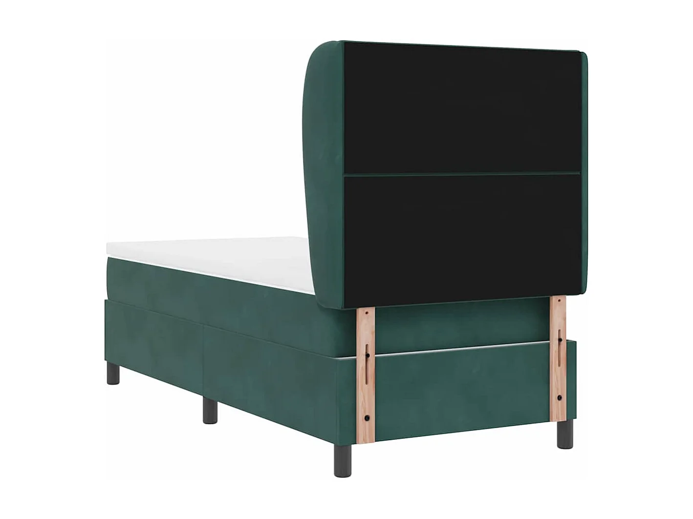 Cama tipo Box Spring Verde oscuro 100 x 200 cm Terciopelo