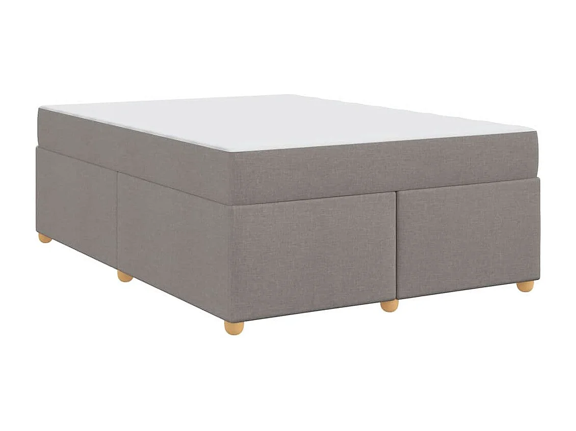Cadre de lit avec matelas Taupe 160 x 200 cm tissu
