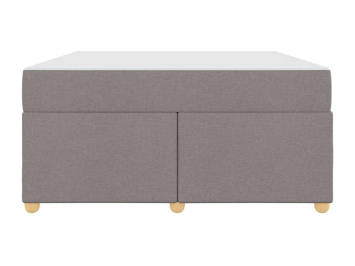 Cadre de lit avec matelas Taupe 160 x 200 cm tissu