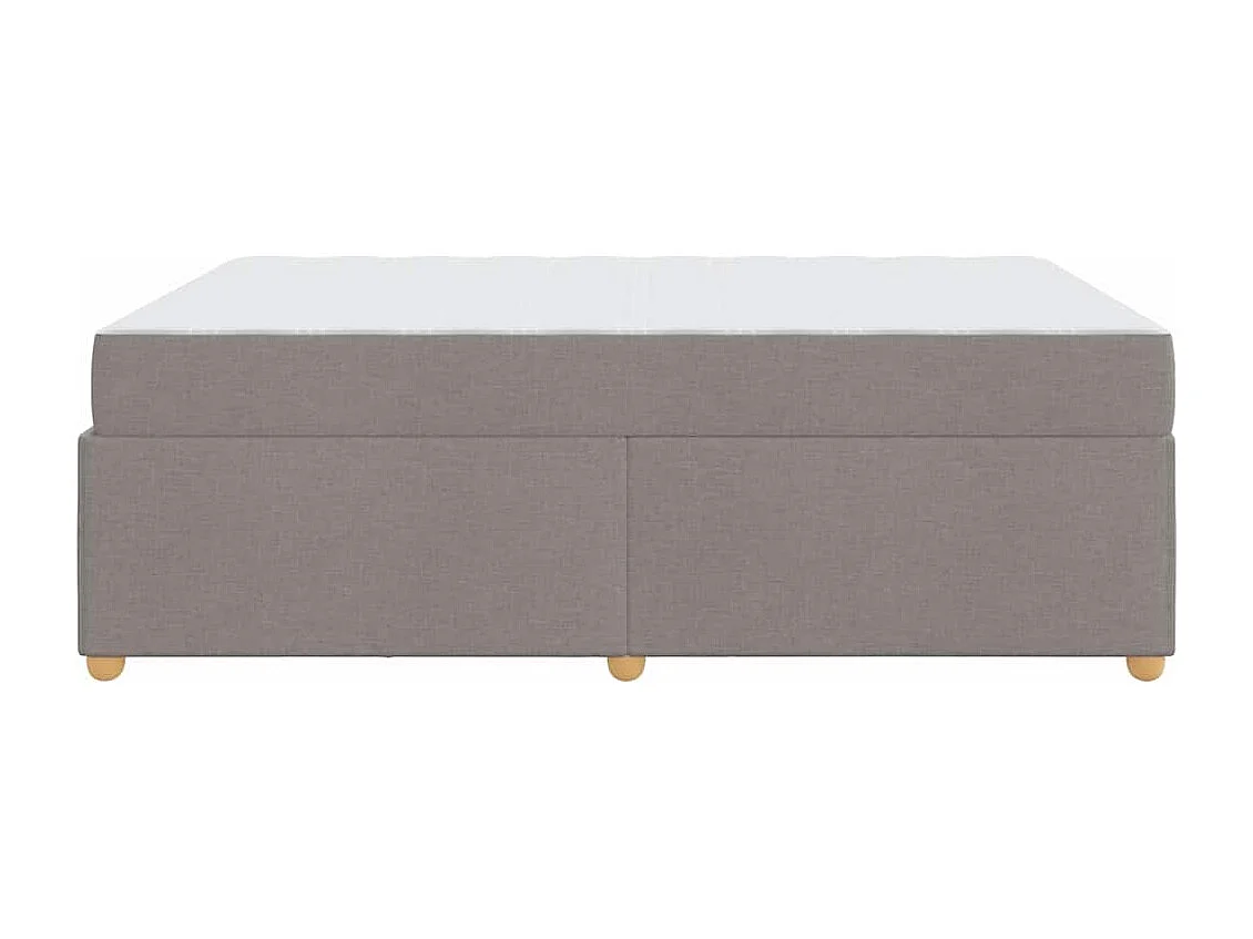 Cadre de lit avec matelas Taupe 160 x 200 cm tissu