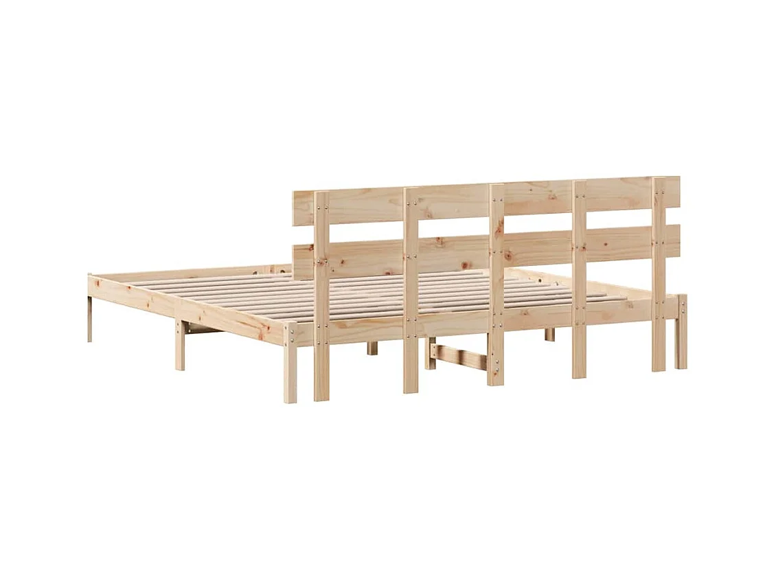 Cadre de lit Marron 180 x 200 cm Bois de pin massif