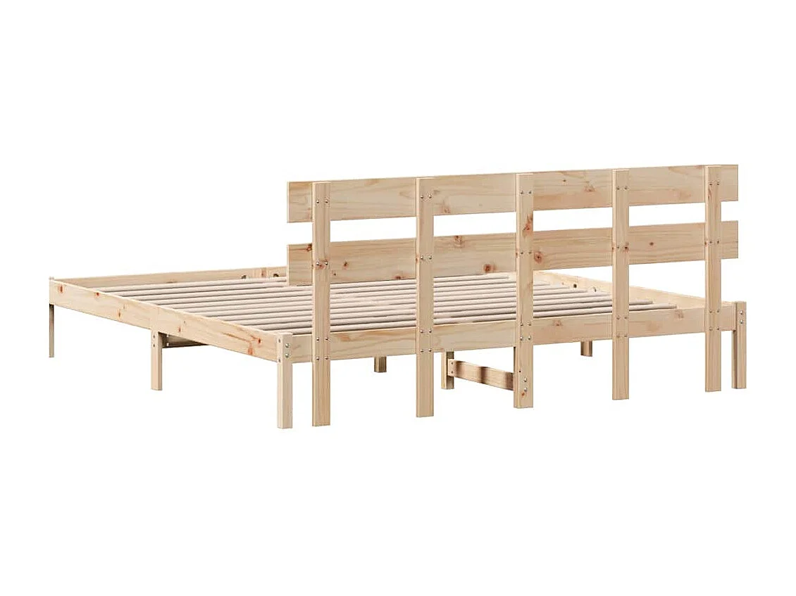 Cadre de lit Marron 180 x 200 cm Bois de pin massif
