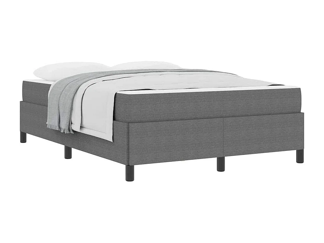 Estructura de cama Gris claro 140 x 200 cm Telas de pana
